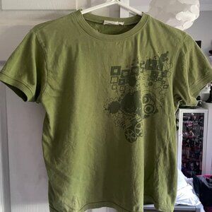 Green Y2K Baby Tee